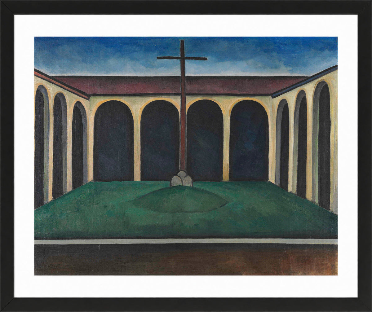 Kreuzgang I (1913) by Alexander Kanoldt — black frame