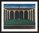 Kreuzgang I (1913) by Alexander Kanoldt — black frame