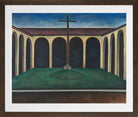 Kreuzgang I (1913) by Alexander Kanoldt — brown frame