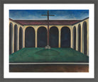 Kreuzgang I (1913) by Alexander Kanoldt — dark grey frame