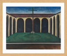 Kreuzgang I (1913) by Alexander Kanoldt — oak frame