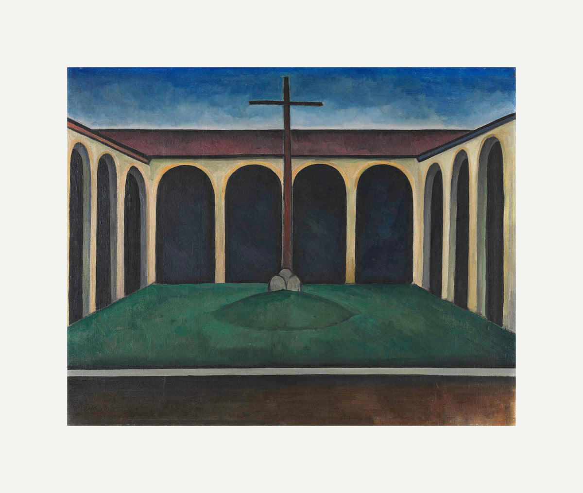 Kreuzgang I (1913) by Alexander Kanoldt — rolled canvas