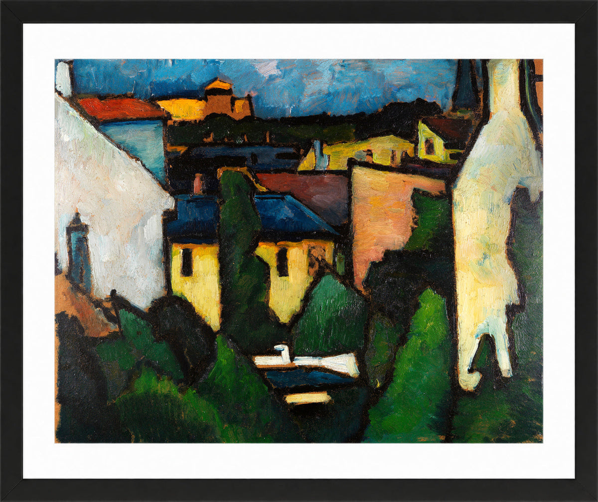 Nikolaiplatz (1910–1913) by Alexander Kanoldt — black frame