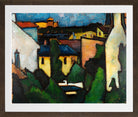 Nikolaiplatz (1910–1913) by Alexander Kanoldt — brown frame