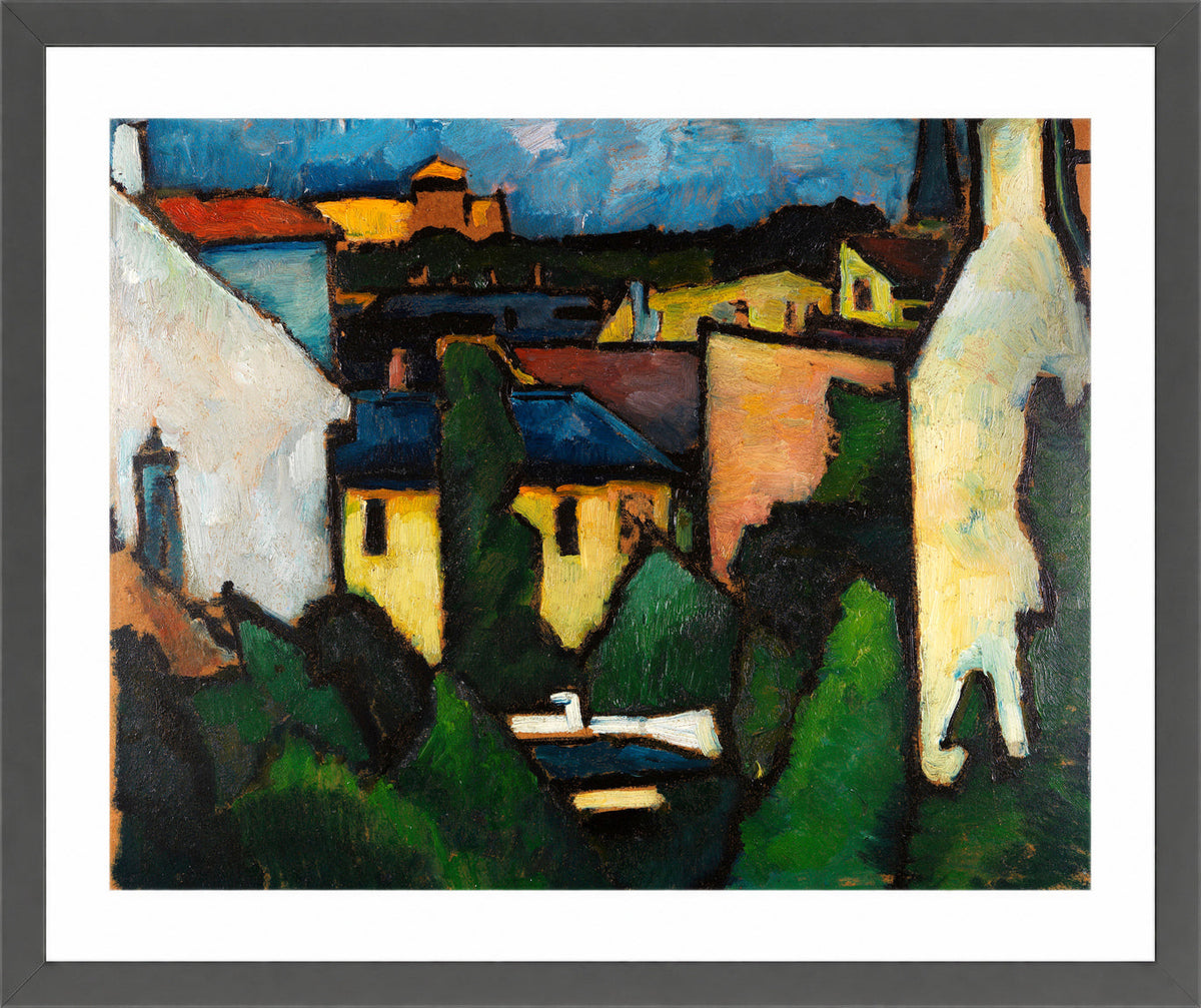 Nikolaiplatz (1910–1913) by Alexander Kanoldt — dark grey frame