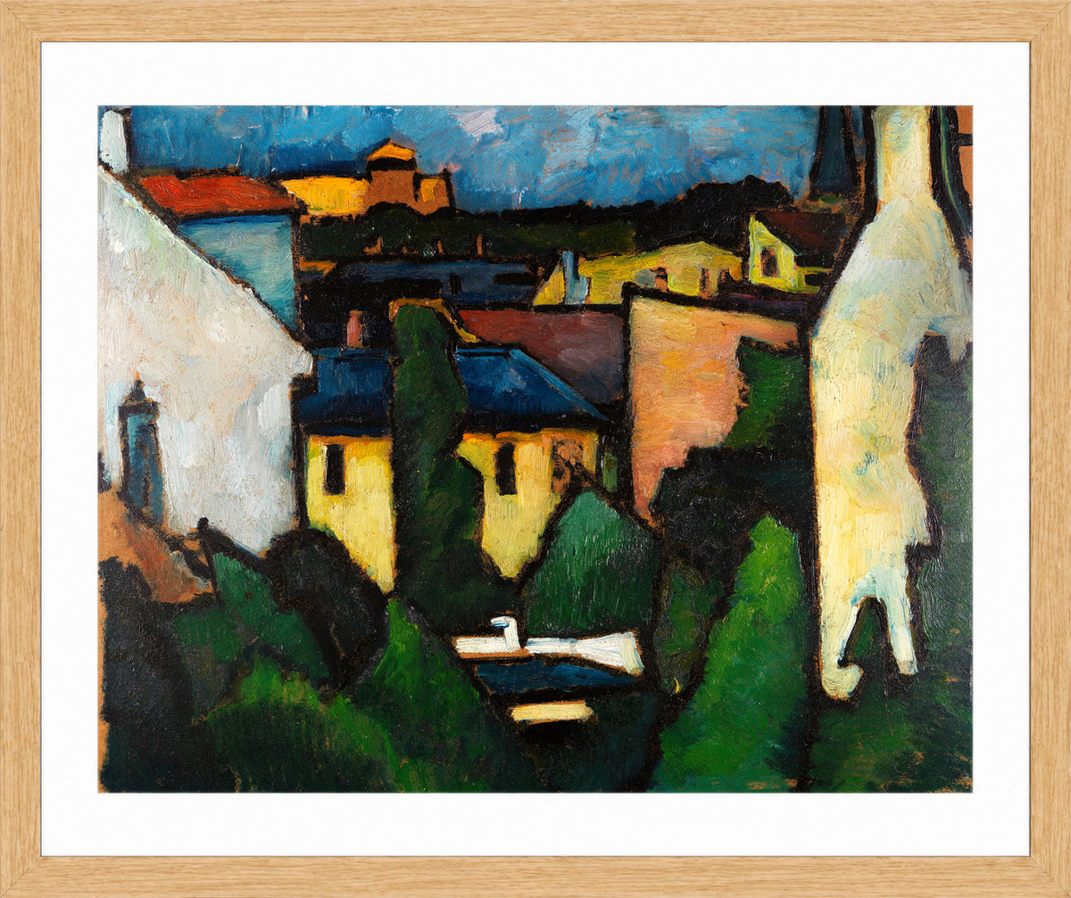 Nikolaiplatz (1910–1913) by Alexander Kanoldt — oak frame