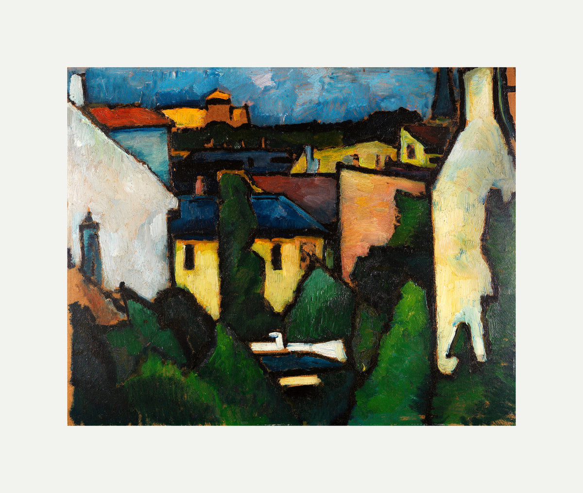 Nikolaiplatz (1910–1913) by Alexander Kanoldt — rolled canvas
