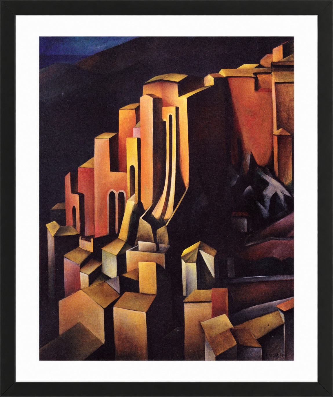 Olevano (1924) by Alexander Kanoldt — black frame