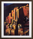 Olevano (1924) by Alexander Kanoldt — brown frame