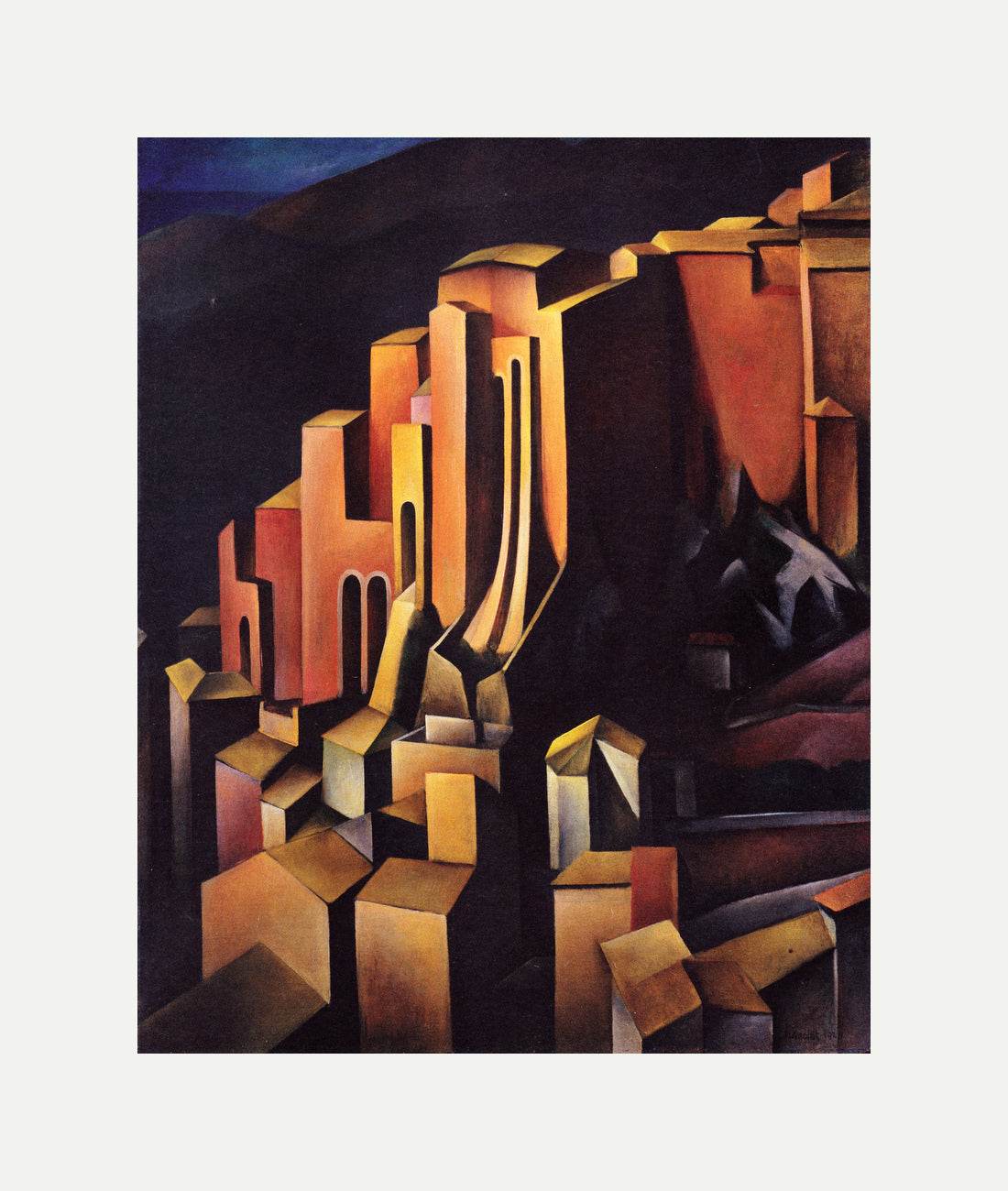 Olevano (1924) by Alexander Kanoldt — rolled canvas