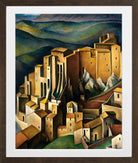 Olevano (1927) by Alexander Kanoldt — brown frame