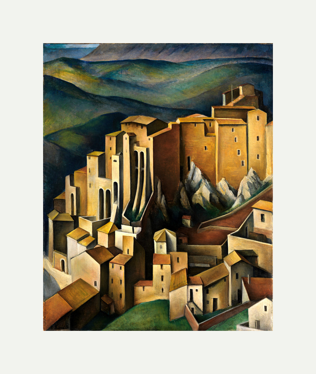 Olevano (1927) by Alexander Kanoldt — rolled canvas