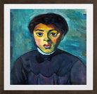 Portrait of a Girl (1911) by Alexander Kanoldt — brown frame