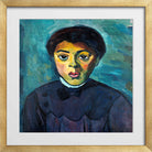 Portrait of a Girl (1911) by Alexander Kanoldt — gold frame