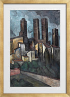 San Gimignano (1916) by Alexander Kanoldt — gold frame
