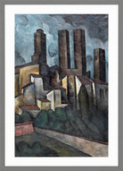 San Gimignano (1916) by Alexander Kanoldt — light grey frame