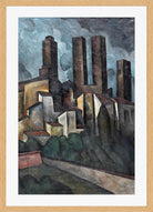 San Gimignano (1916) by Alexander Kanoldt — oak frame
