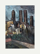 San Gimignano (1916) by Alexander Kanoldt — rolled canvas