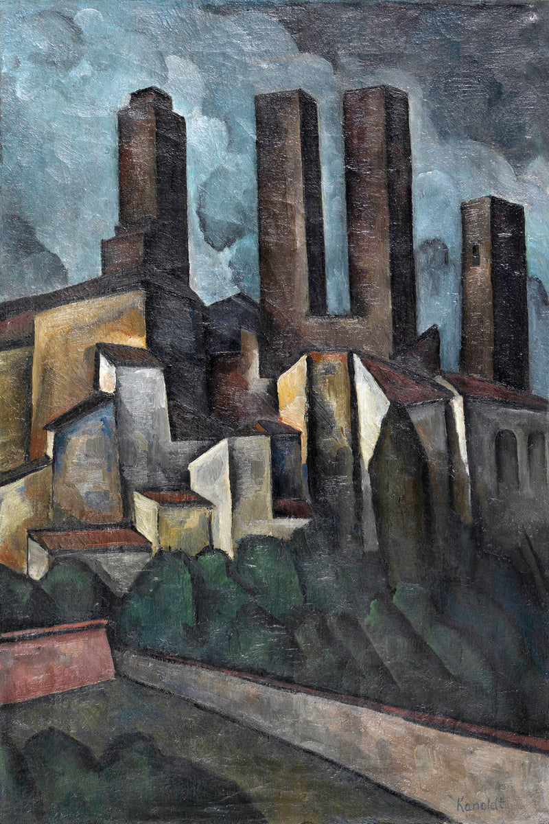 San Gimignano (1916) by Alexander Kanoldt — unframed