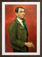 Self-Portrait (1929) by Alexander Kanoldt — brown frame