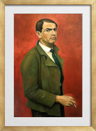Self-Portrait (1929) by Alexander Kanoldt — gold frame
