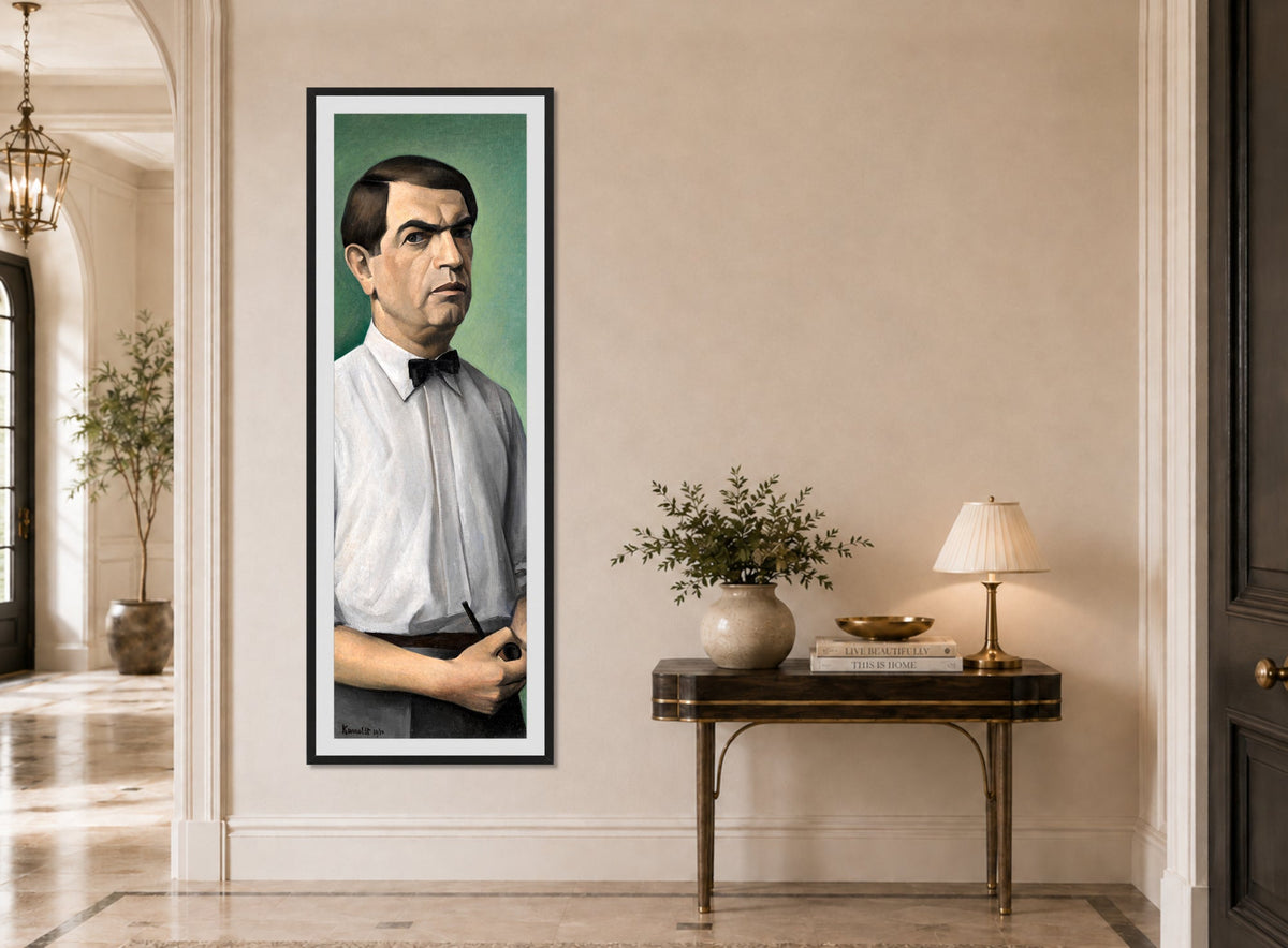 Self-Portrait (1930) by Alexander Kanoldt — hallway