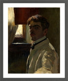 Self-Portrait by Alexander Kanoldt — dark grey frame