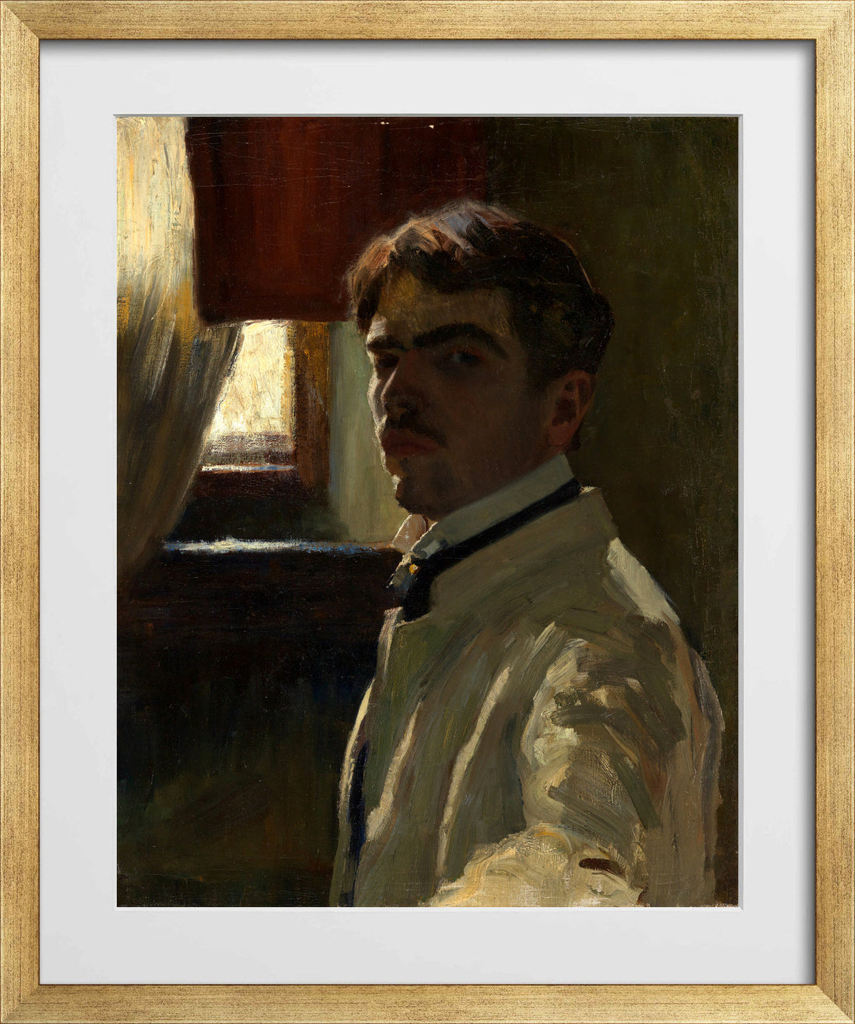 Self-Portrait by Alexander Kanoldt — gold frame