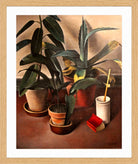 Still Life (1926) — Rubber Plant and Aloe by Alexander Kanoldt — oak frame