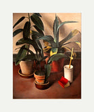 Still Life (1926) — Rubber Plant and Aloe by Alexander Kanoldt — rolled canvas