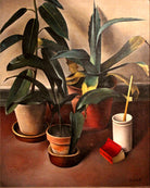 Still Life (1926) — Rubber Plant and Aloe by Alexander Kanoldt — unframed
