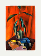 Still Life with Rubber Tree (1921) by Alexander Kanoldt — rolled canvas