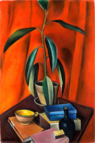 Still Life with Rubber Tree (1921) by Alexander Kanoldt — unframed