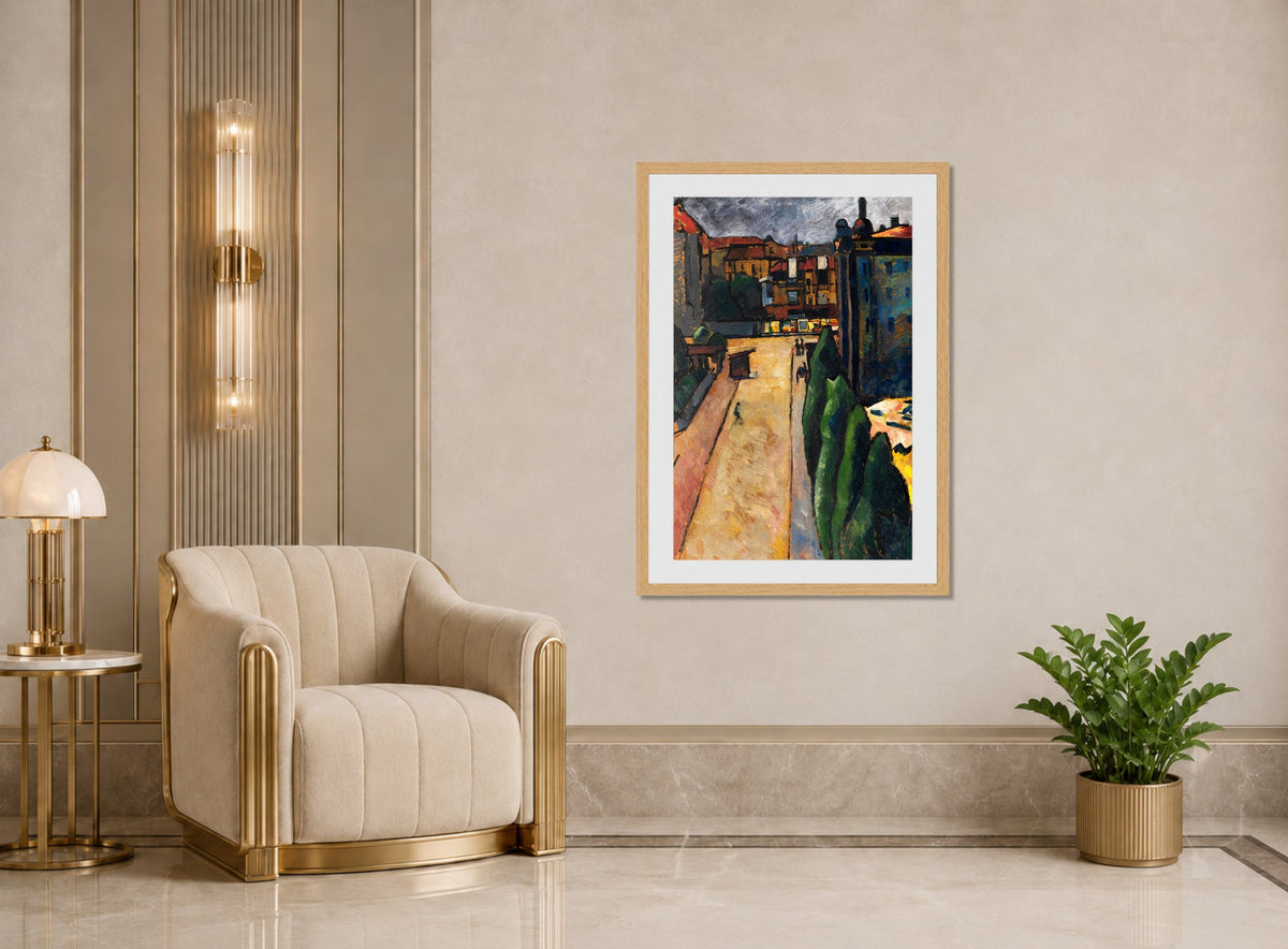 Straßenbild I (1913) by Alexander Kanoldt — art deco roomset