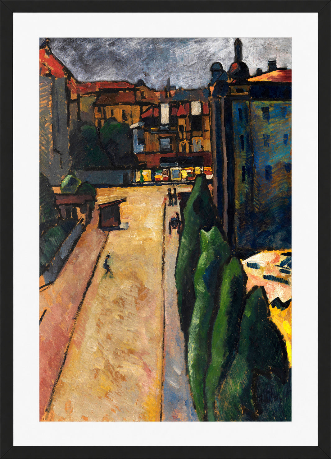 Straßenbild I (1913) by Alexander Kanoldt — black frame