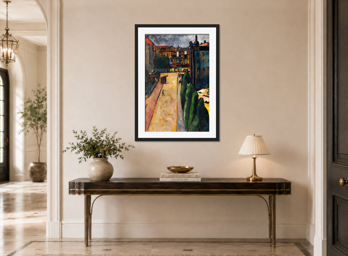 Straßenbild I (1913) by Alexander Kanoldt — hallway