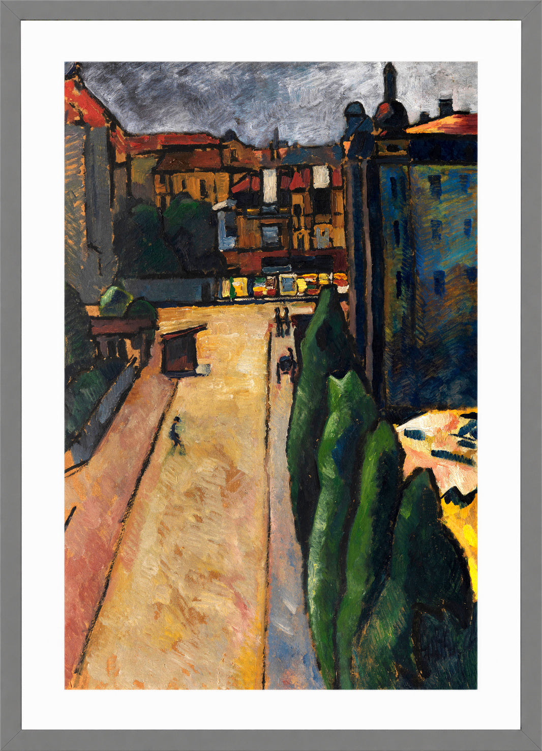 Straßenbild I (1913) by Alexander Kanoldt — light grey frame