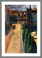 Straßenbild I (1913) by Alexander Kanoldt — light grey frame