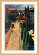 Straßenbild I (1913) by Alexander Kanoldt — oak frame