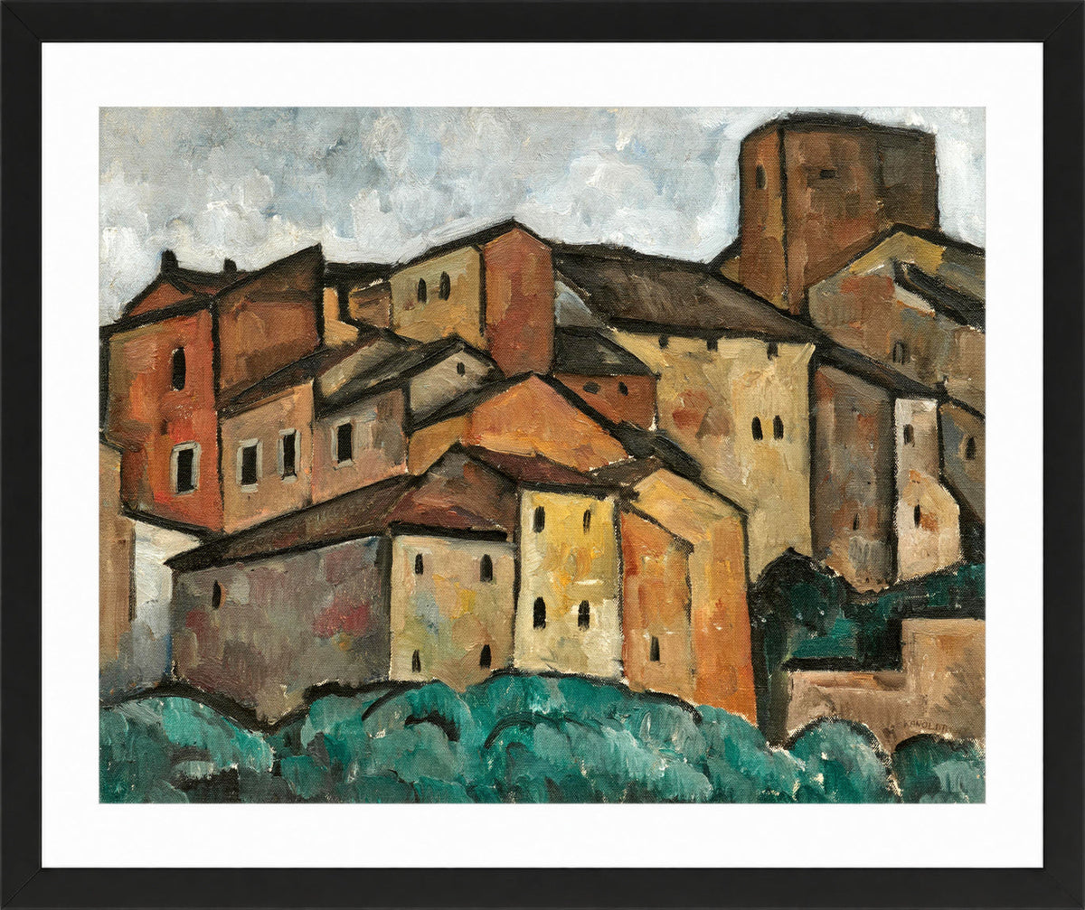 Studie San Gimignano (1913) by Alexander Kanoldt — black frame