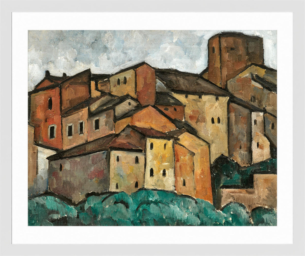 Studie San Gimignano (1913) by Alexander Kanoldt — white frame
