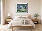 Wiesenlandschaft mit Gehöft (1921) by Alexander Kanoldt — bedroom
