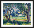 Wiesenlandschaft mit Gehöft (1921) by Alexander Kanoldt — black frame