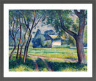 Wiesenlandschaft mit Gehöft (1921) by Alexander Kanoldt — dark grey frame