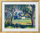 Wiesenlandschaft mit Gehöft (1921) by Alexander Kanoldt — gold frame