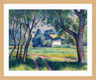 Wiesenlandschaft mit Gehöft (1921) by Alexander Kanoldt — oak frame