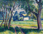 Wiesenlandschaft mit Gehöft (1921) by Alexander Kanoldt — unframed