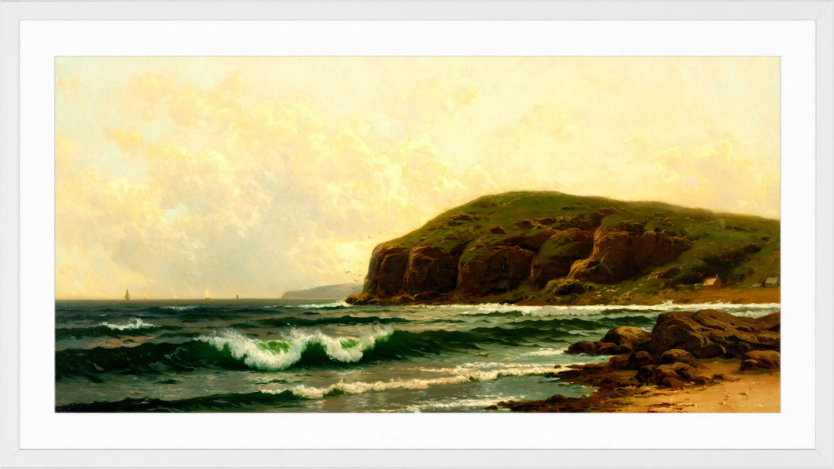 Alfred Thompson Bricher, A Fair Day on the Coast — white frame