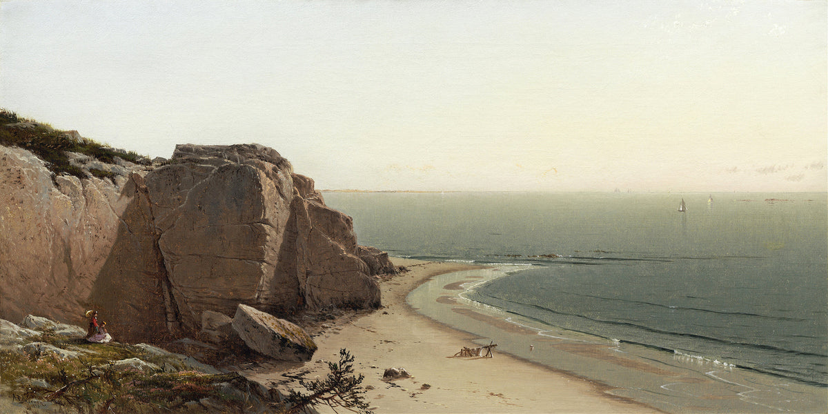 Alfred Thompson Bricher, A Quiet Day near Manchester (1873) — unframed