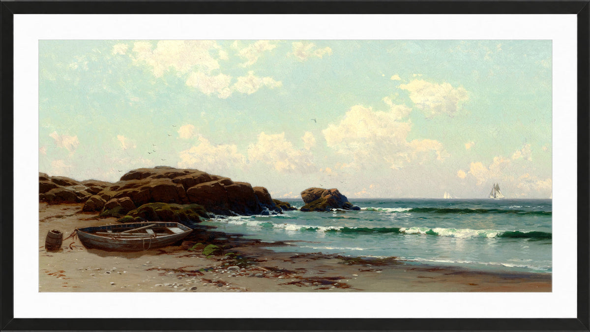 Alfred Thompson Bricher, Afternoon by the Ocean — black frame